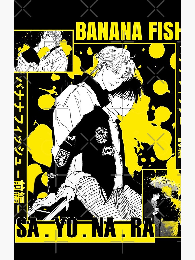 Banana Fish Cute Couple Shower Curtain - Image 2