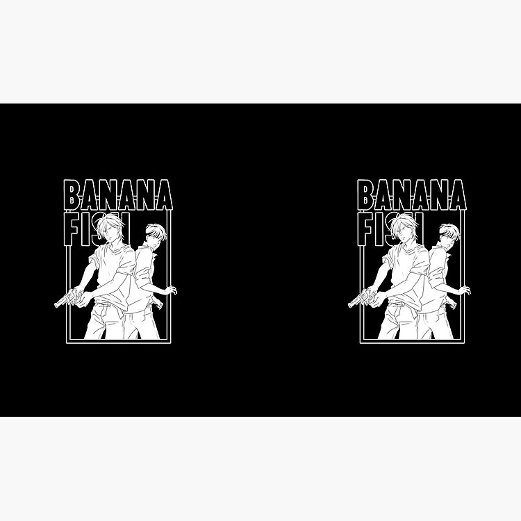 Banana Fish Minimal Black White Couple Mug - Image 2