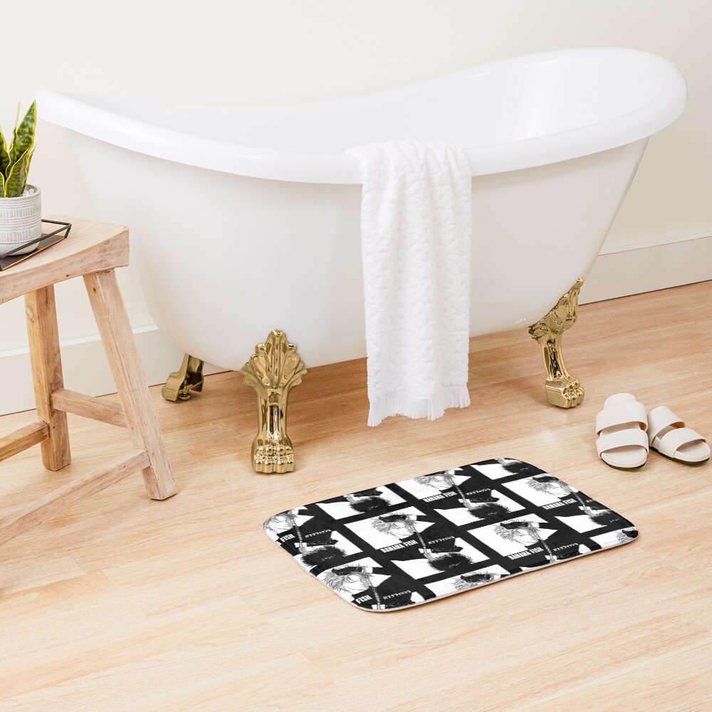 Banana Fish Chains Bw Bath Mat - Image 2