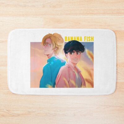 Banana Fish Cute Couple Bath Mat