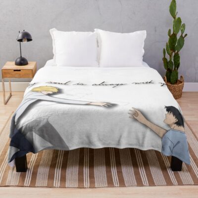 Banana Fish Cute Couple Throw Blanket