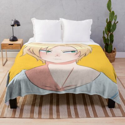 Ash Lynx Banana Fish Throw Blanket