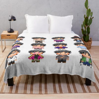 Eiji Okumura In Pixels Throw Blanket