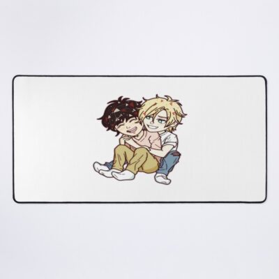 Banana Fish Cute Chibi Couple Sitting Together Mouse Pad