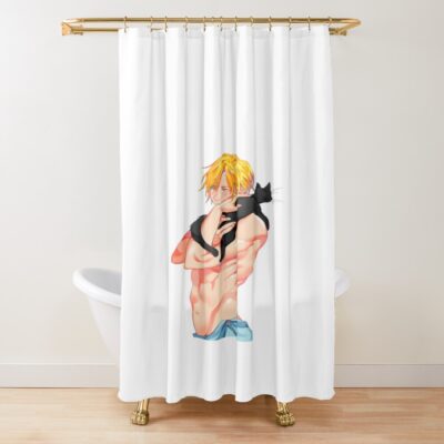 Peeker Fish Asheiji Shower Curtain