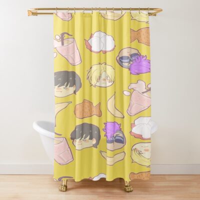Banana Fish Chibi Cute Shower Curtain