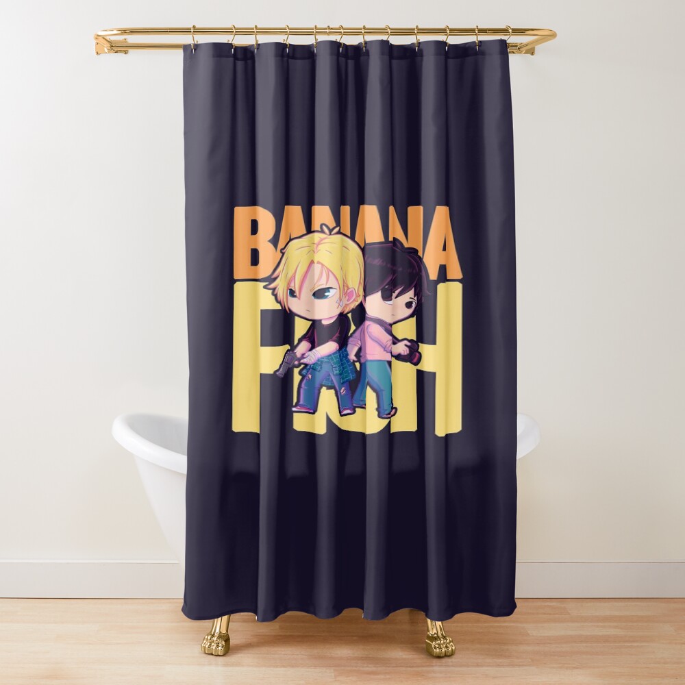 Banana Fish Chibi Shower Curtain