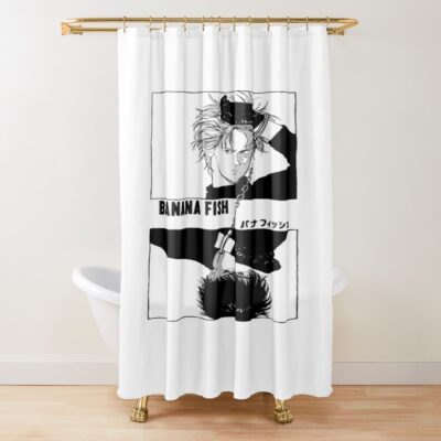 Banana Fish Chains Black Shower Curtain