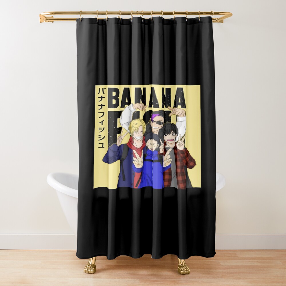 Banana Fish Friend Group Shower Curtain