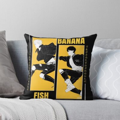 Banana Fish Retro Throw Pillow