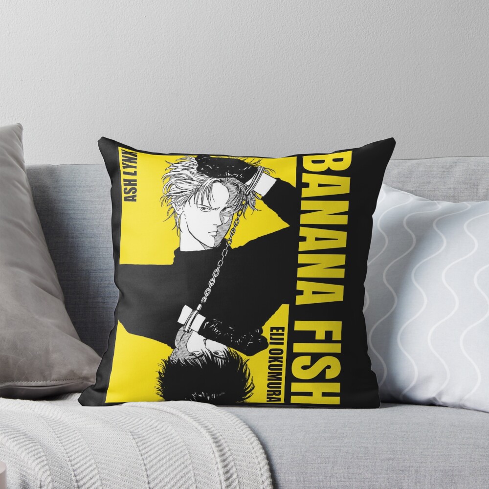 Banana Fish Ashxeiji Manga Throw Pillow