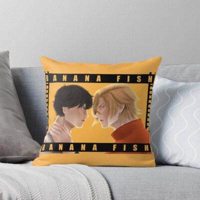Banana Fish Fanart Ash And Eiji Throw Pillow