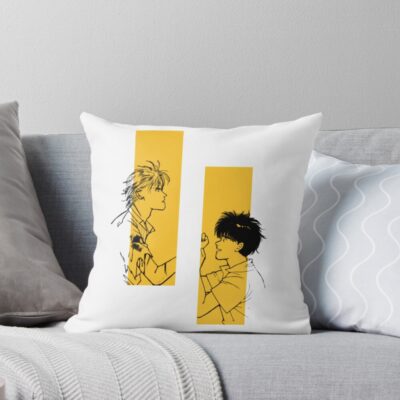 Banana Fish Yellow Bg Throw Pillow